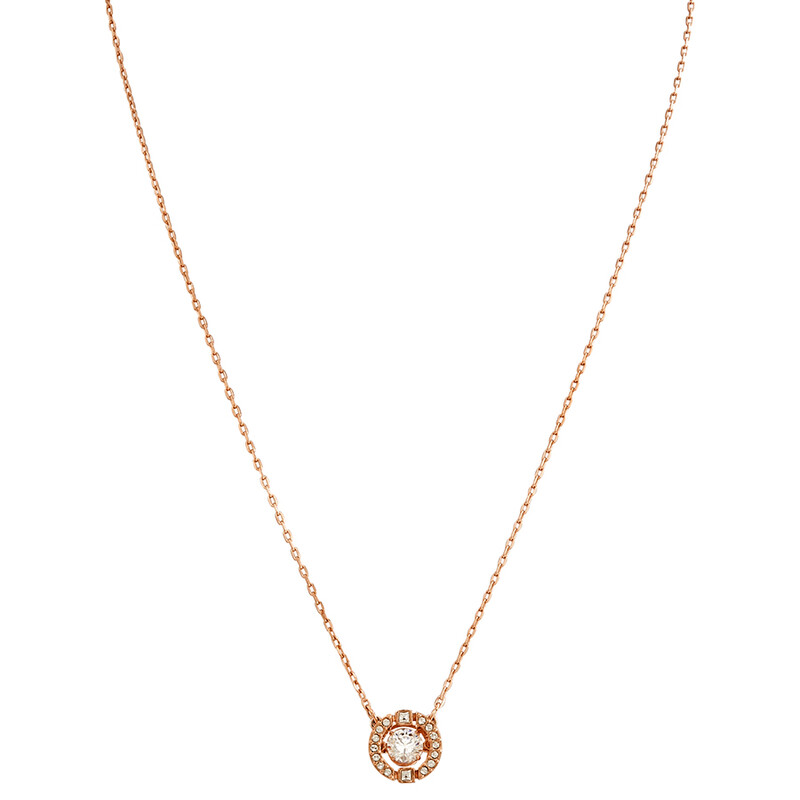 Swarovski Sparkling Dance Round Necklace in Rose Gold 5272364 