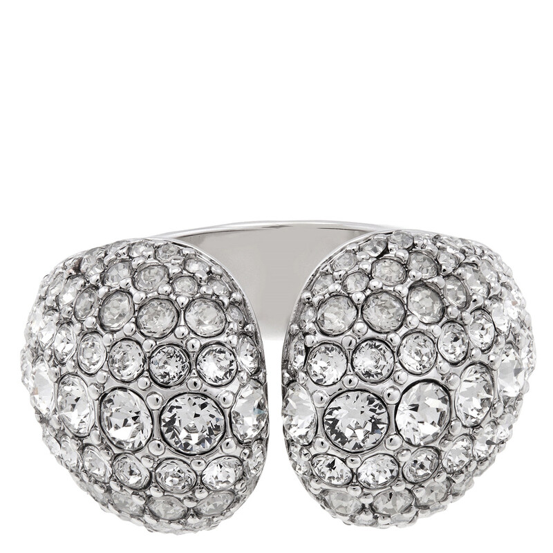Swarovski Sublima Cocktail Ring Rhodium Shiny Crystal, Size 55 (US