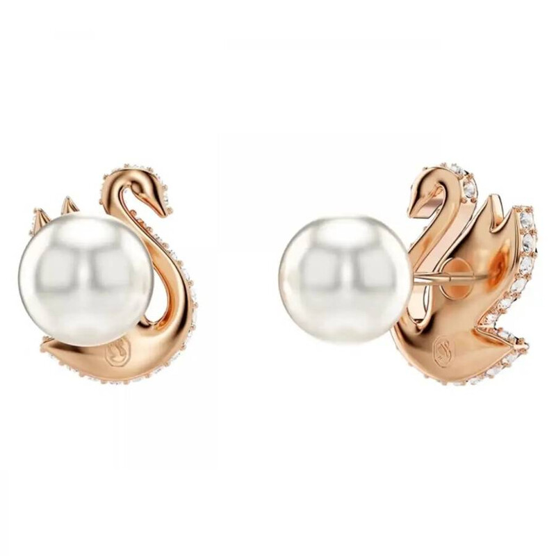 Swarovski Swan Stud Earrings 5689646 191453239403 - Jewelry, Swan