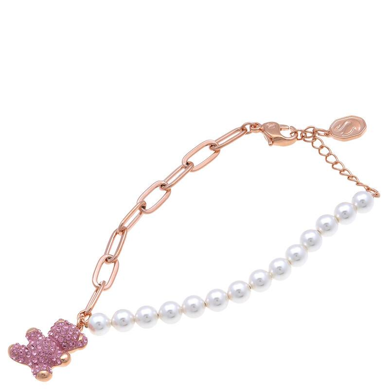 Swarovski Teddy Bear Motif Rose Gold-Tone Bracelet 5669169