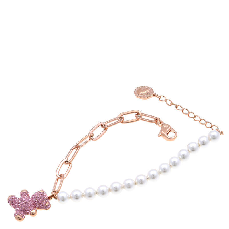 Swarovski Teddy Bear Motif Rose Gold-Tone Bracelet 5669169