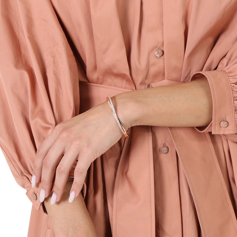 スワロフスキー SWAROVSKI Twist ブレスレット 5620552 Swarovski Twist Bracelet White Rose Gold Tone Plated 5620552