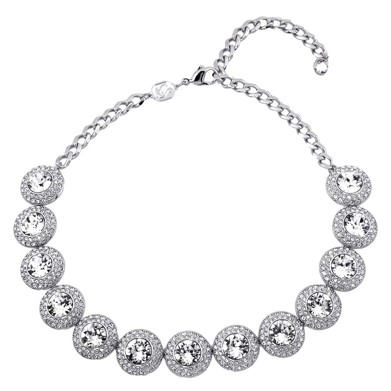 Swarovski Una Angelic Rhodium Plated Choker Necklace 5733194