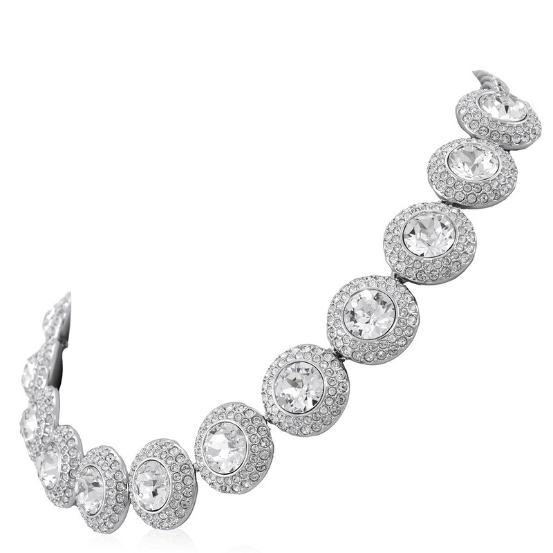 Swarovski Una Angelic Rhodium Plated Choker Necklace 5733194