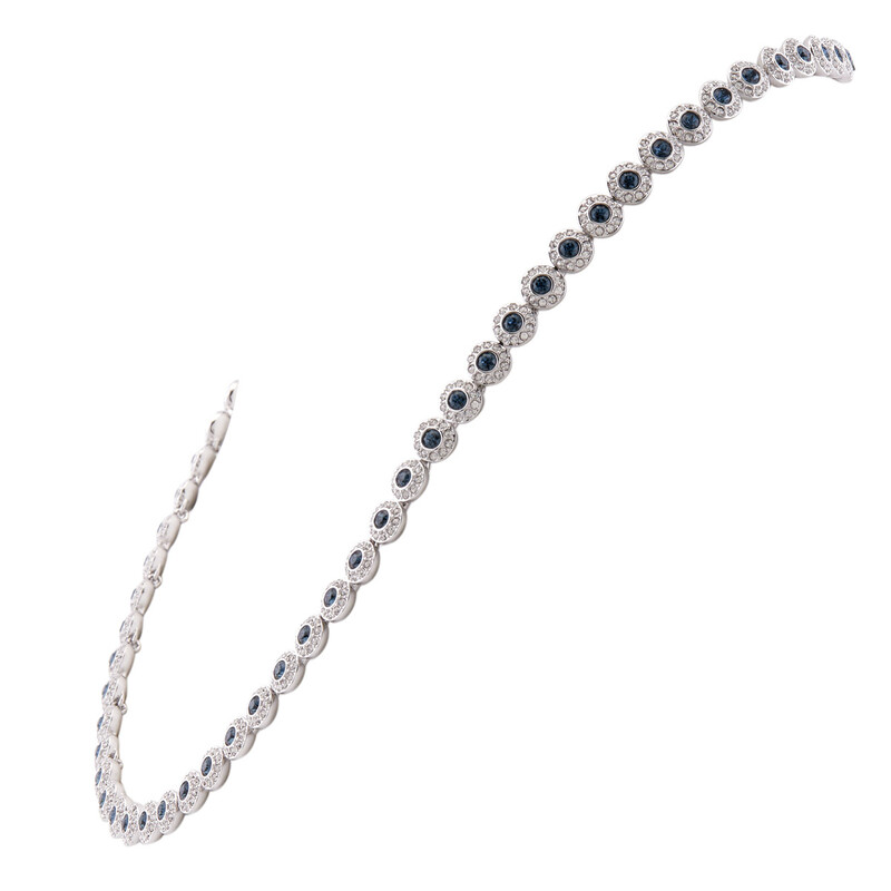 Swarovski Una Angelic Rhodium Plated Crystal Tennis Necklace