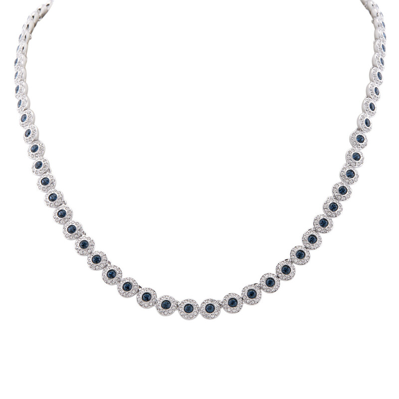 Swarovski Una Angelic Rhodium Plated Crystal Tennis Necklace