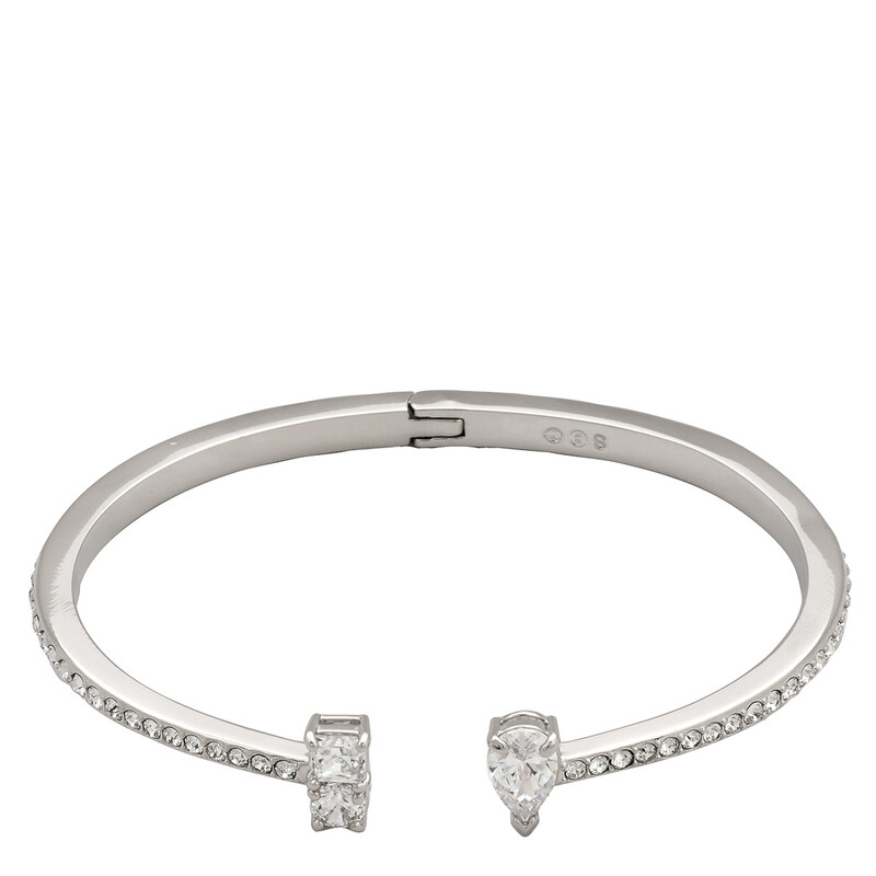 Swarovski Attract Cuff Rhodium Shiny White, Size L 5572664 Swarovski Attract Cuff Rhodium Shiny White, Size L 5572664