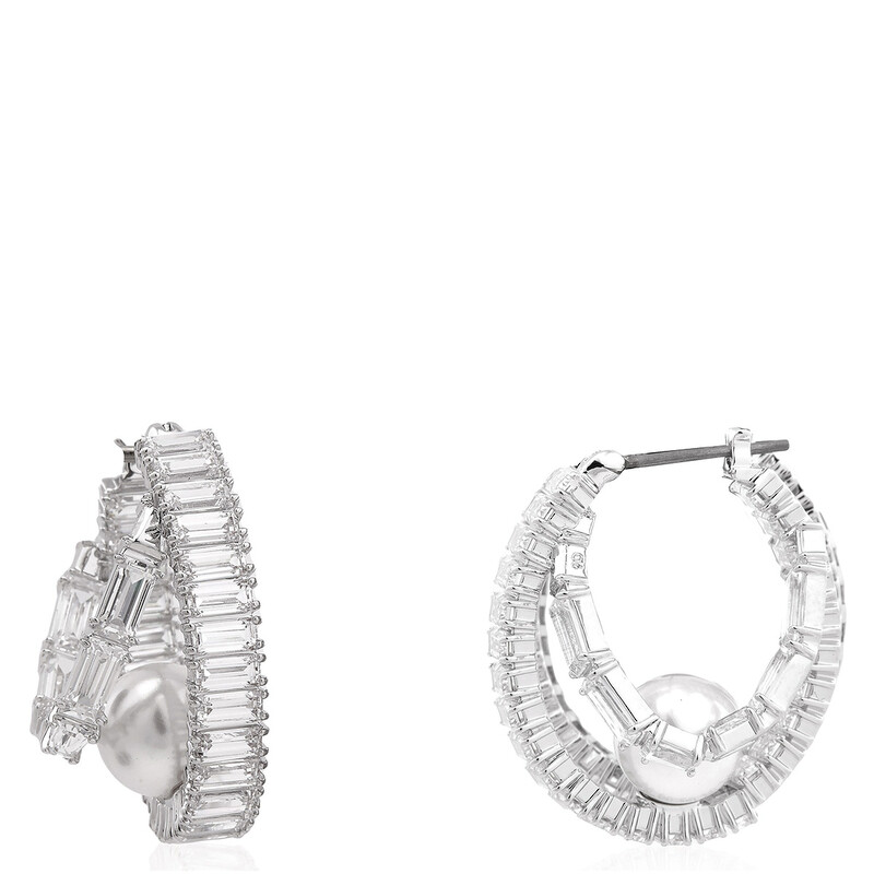 Swarovski x Ariana Grande Baguette Cut Hoop Earrings 5720868 ...