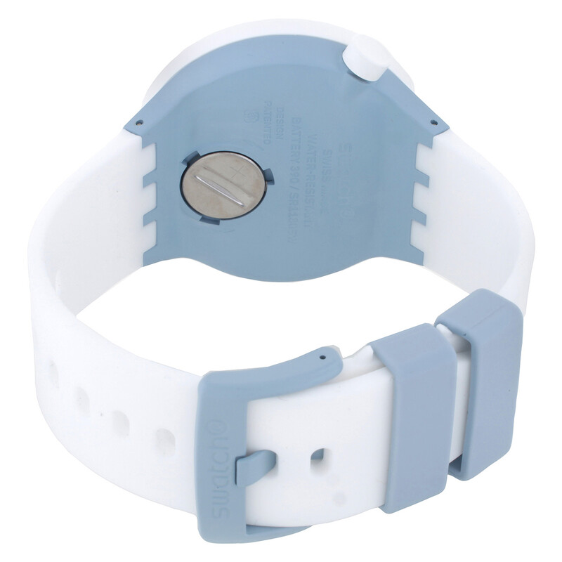 NWT Swatch Big Bold Whice Quartz Blue Dial Unisex Watch Amazon.com: Swatch Big Bold Bioceramic Lacquered Unisex  main image 3