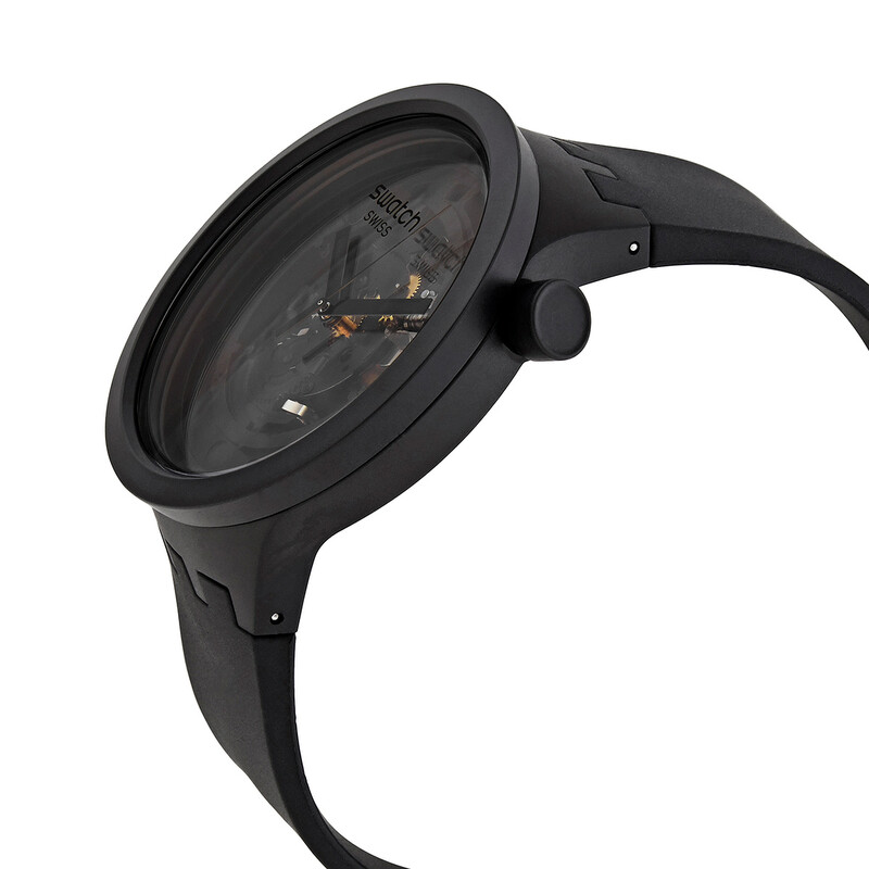 Swatch Bioceramic Quartz Black Dial Men display picture 2