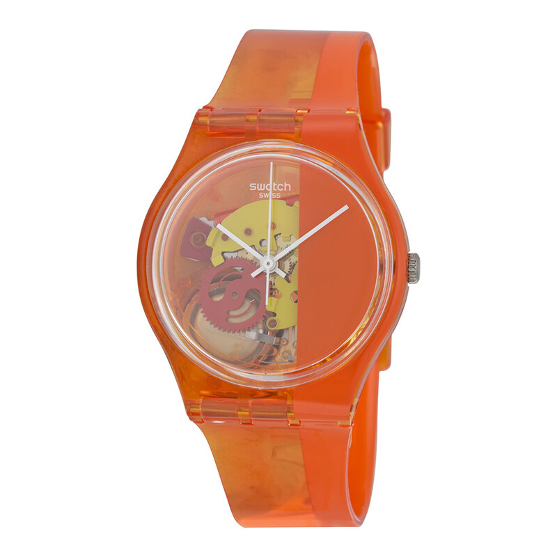 【未使用】 MADE OF TOYS YOU WATCH ネオンオレンジ ToyWatch Unisex Orange Dial orange Plastic Strap Quartz Watch