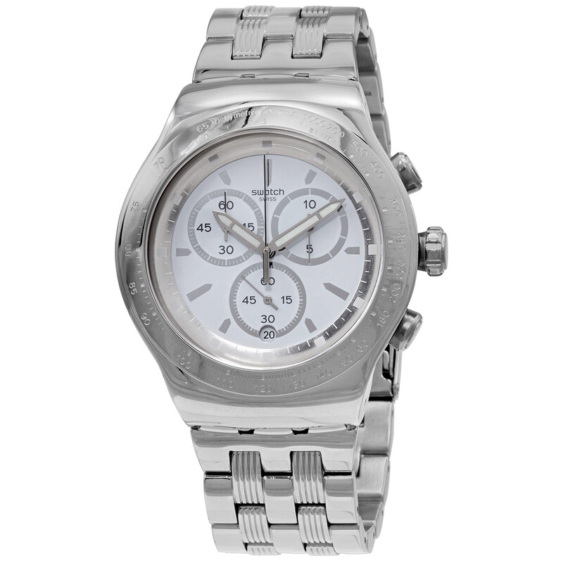 Swatch His Mastery Chronograph Quartz Silver Dial Men display picture 3