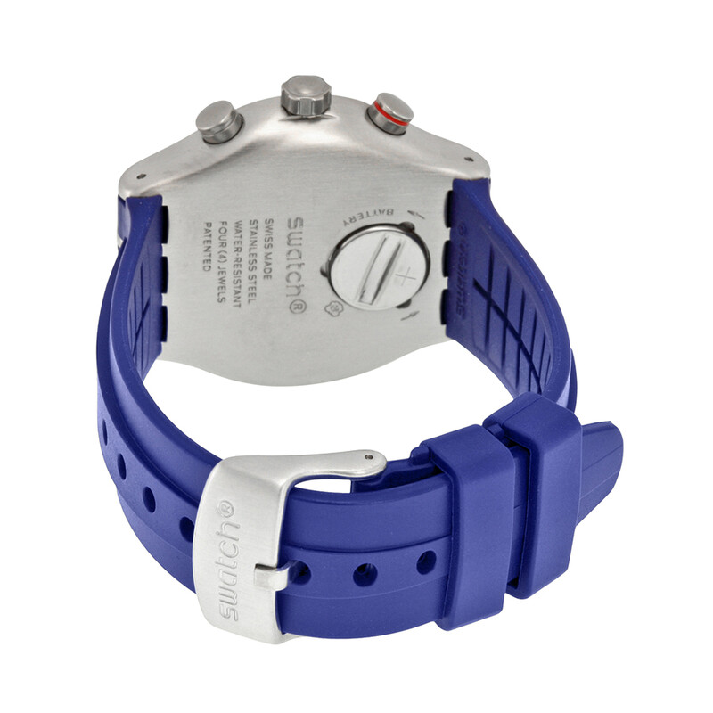 Swatch Hookup Chronograph Blue Dial Blue Silicone Men