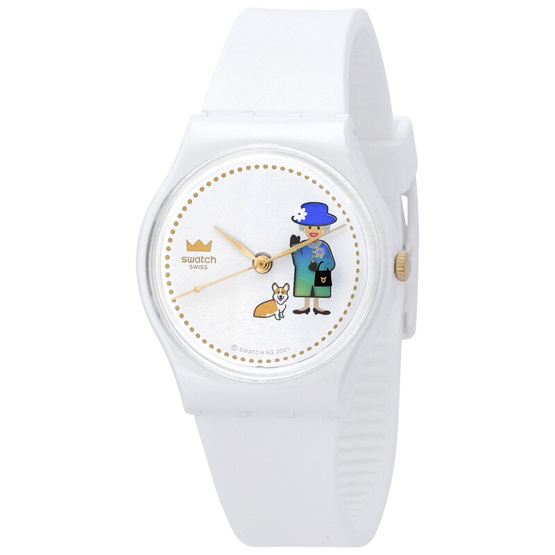 Swatch How Majestic Jubilee Quartz White Dial Unisex Watch GZ711