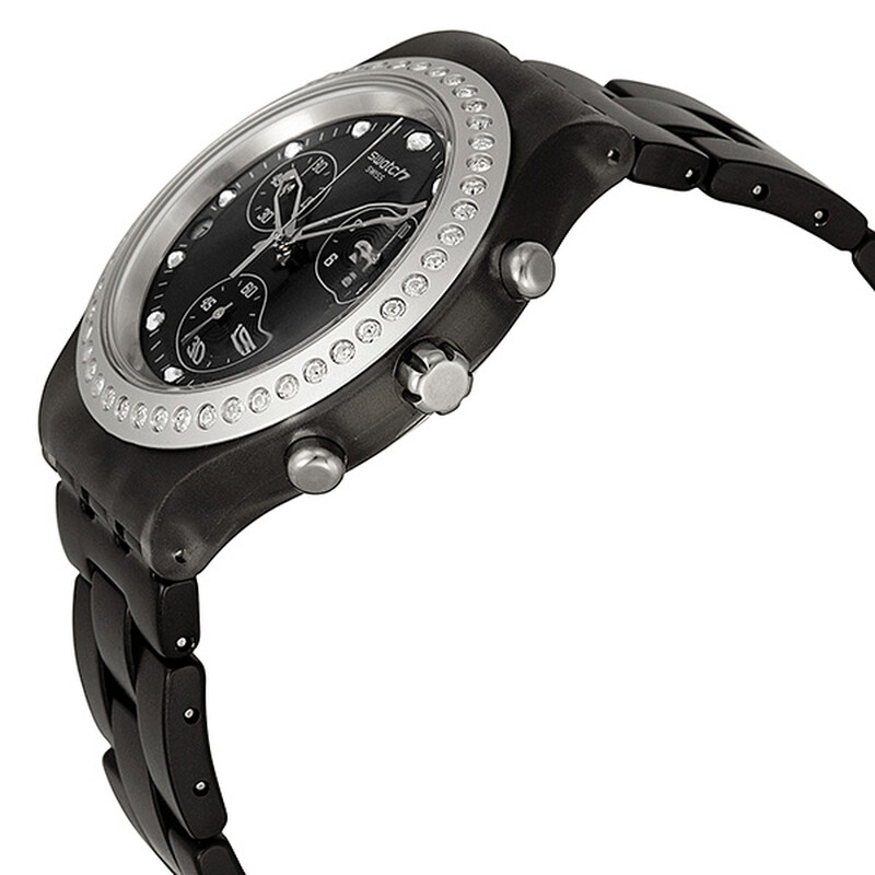 Swatch Irony Diaphane Full Blooded Stoneheart Silver Black Dial