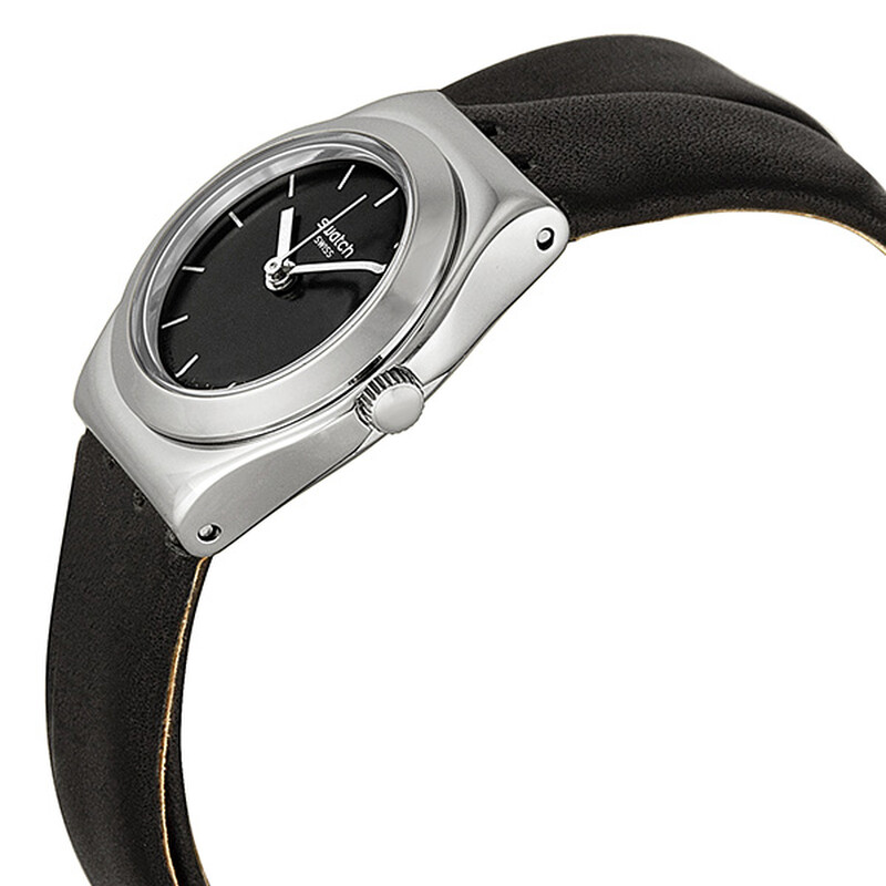 Swatch Irony Lady Black Russian Black Dial Leather Ladies Watch