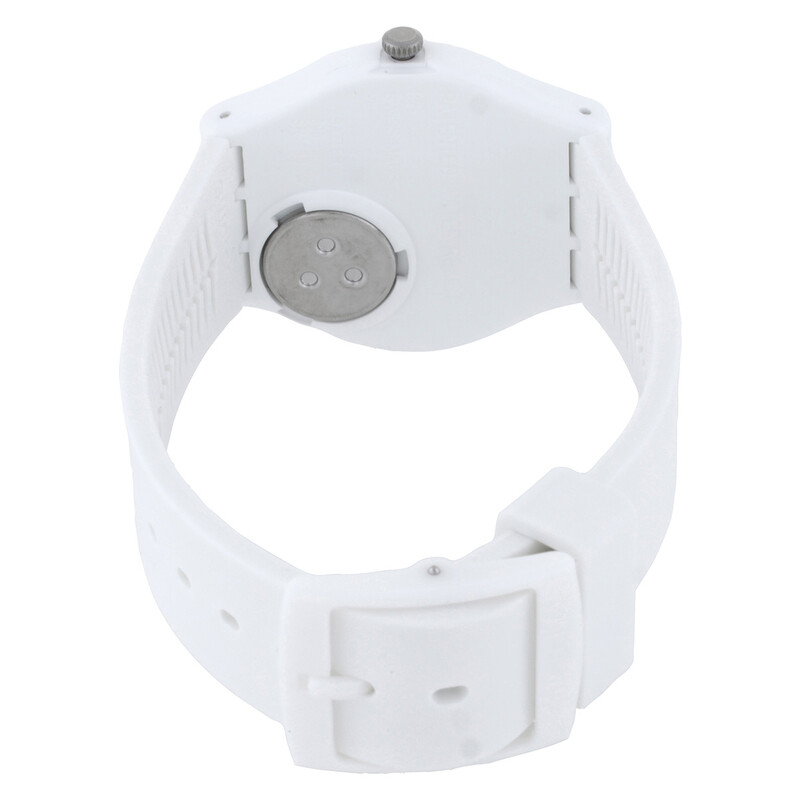 Swatch Just White Soft Quartz White Dial Unisex Watch 