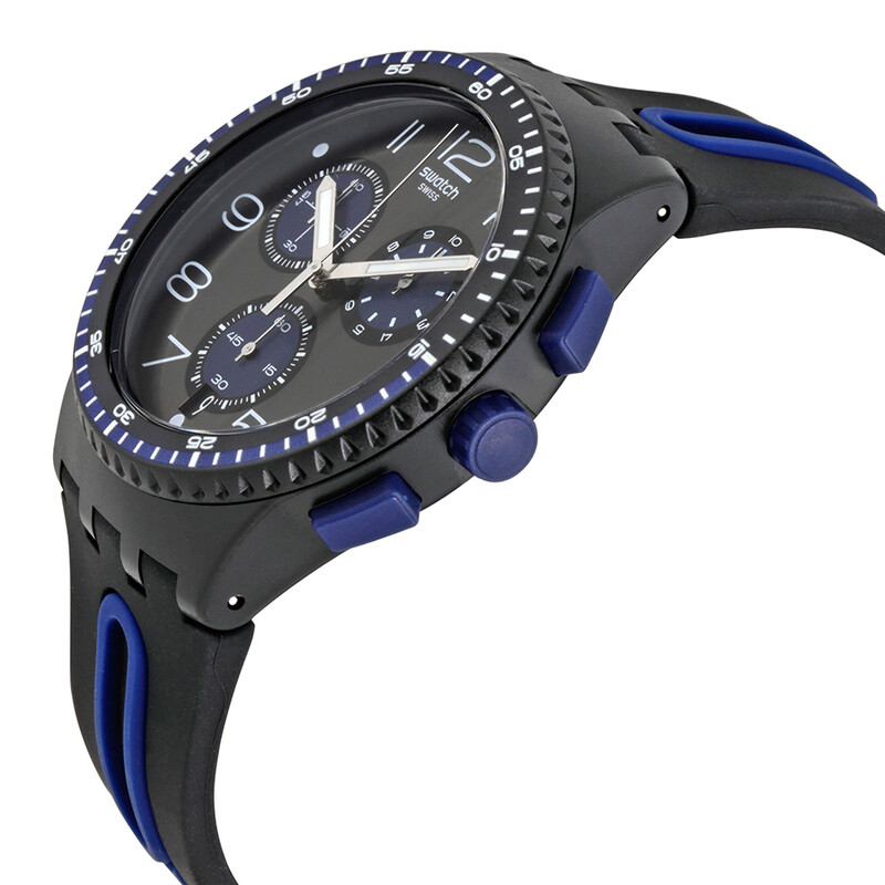 Swatch Kaicco Chronograph Black Dial Men's Watch SUSB406