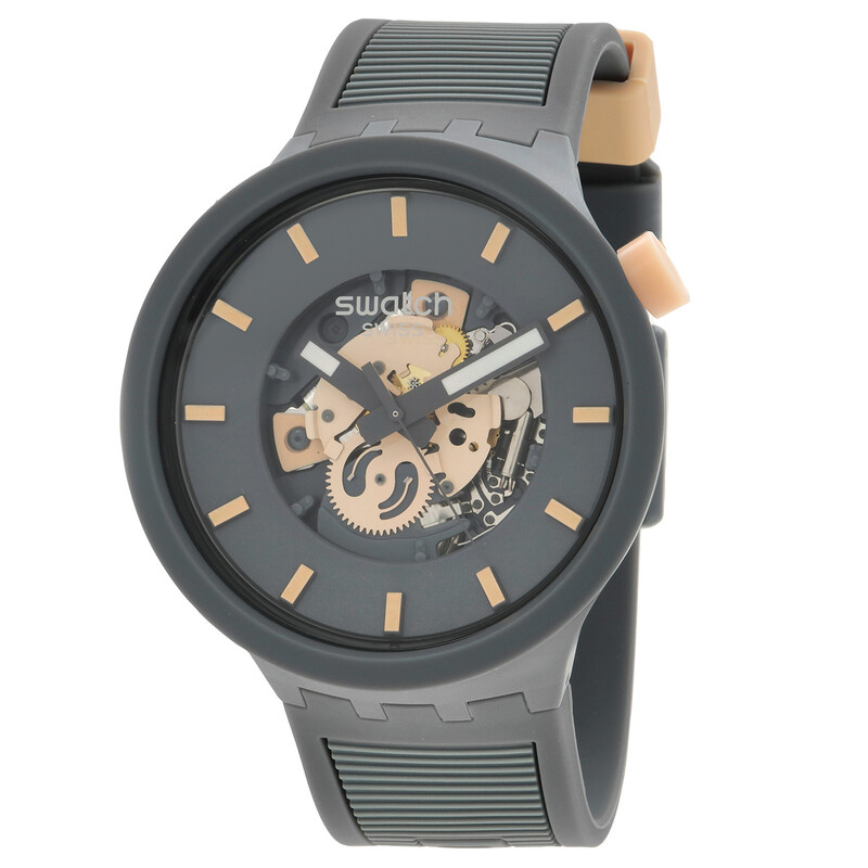 Swatch Thru The Horizon Quartz Grey Dial Men's Watch SB05M102