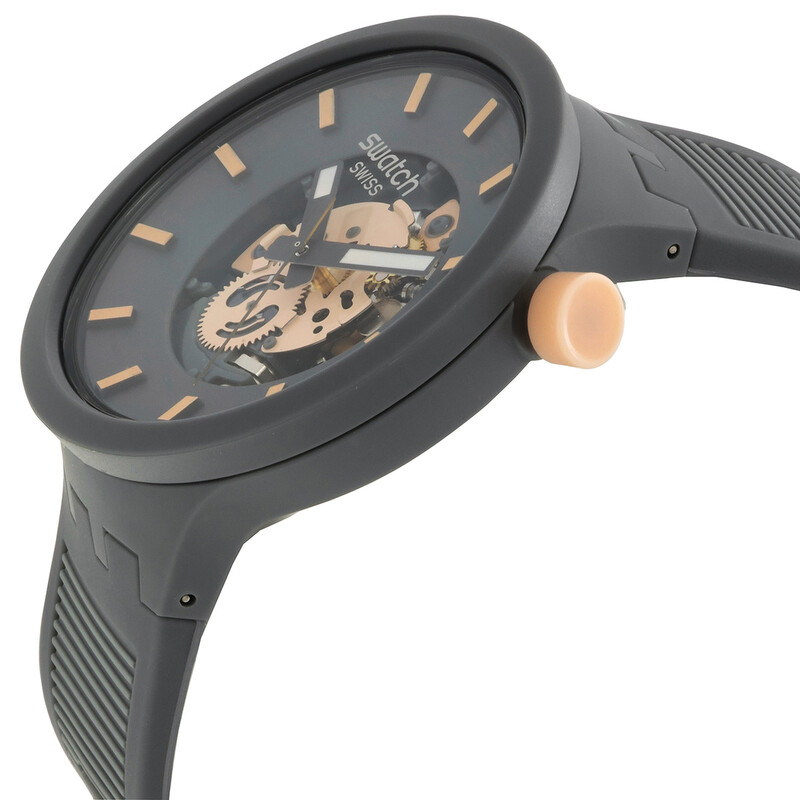 Swatch Thru The Horizon Quartz Grey Dial Men's Watch SB05M102