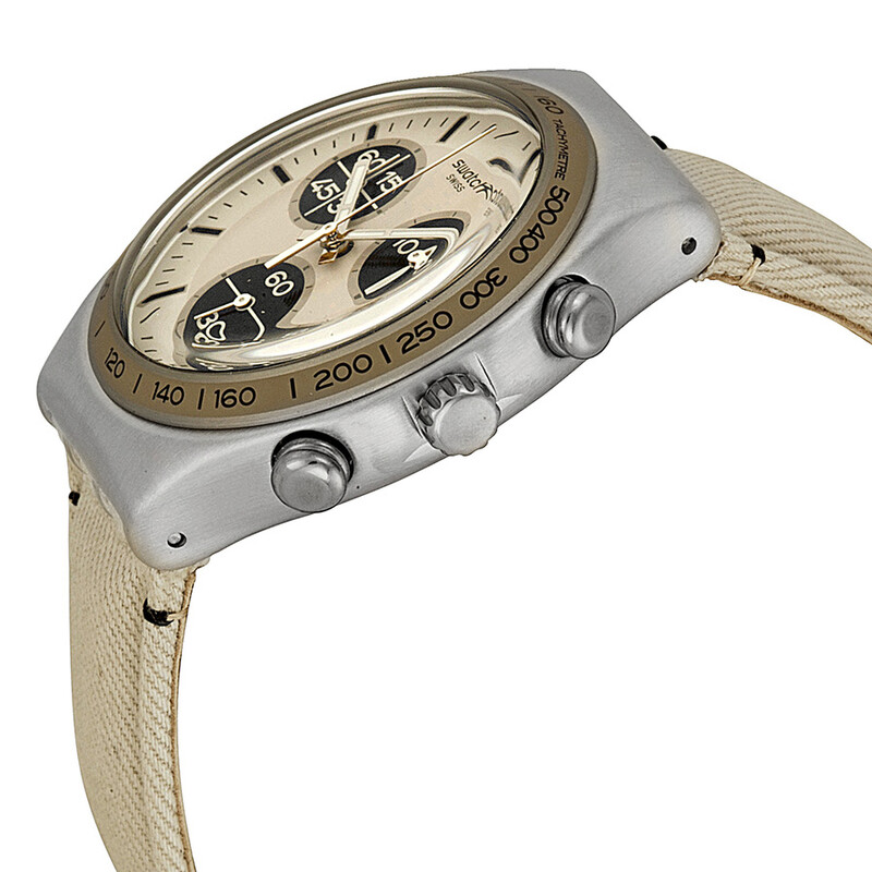Ycs574 Swatch Wild Ride Chronograph Beige Denim Men's Watch YCS574 ...