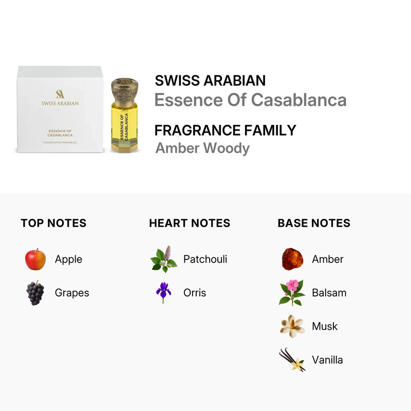 Swiss Arabian Unisex Essence Of Casablanca Perfume Oil 0.4 oz