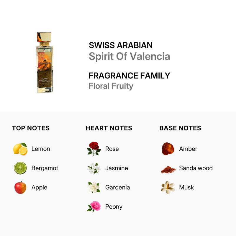 Swiss Arabian Unisex Spirit Of Valencia EDP Spray 3.38 oz