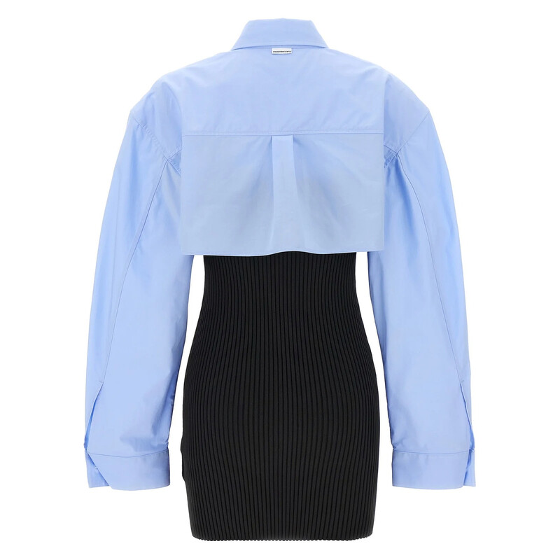 alexander wang blue shirt dress Alexander Wang Blue Cotton Shirt Dress - BOPF