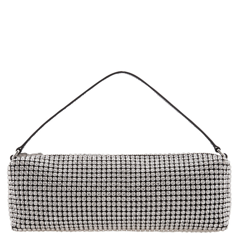 T By Alexander Wang Rhinestone Mesh Heiress Soft Bag 20124P02M
