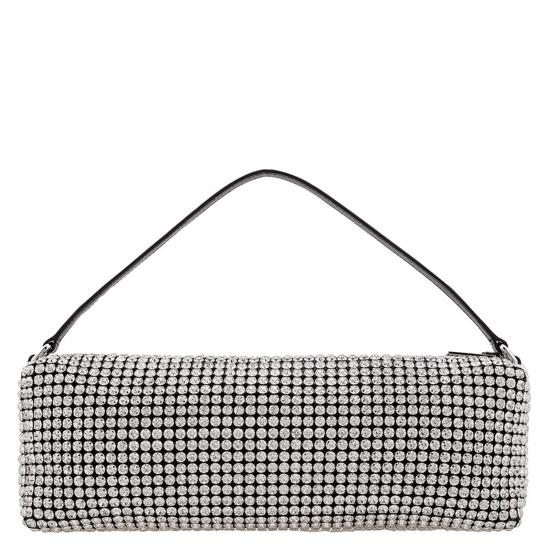 T By Alexander Wang Rhinestone Mesh Heiress Soft Bag 20124P02M