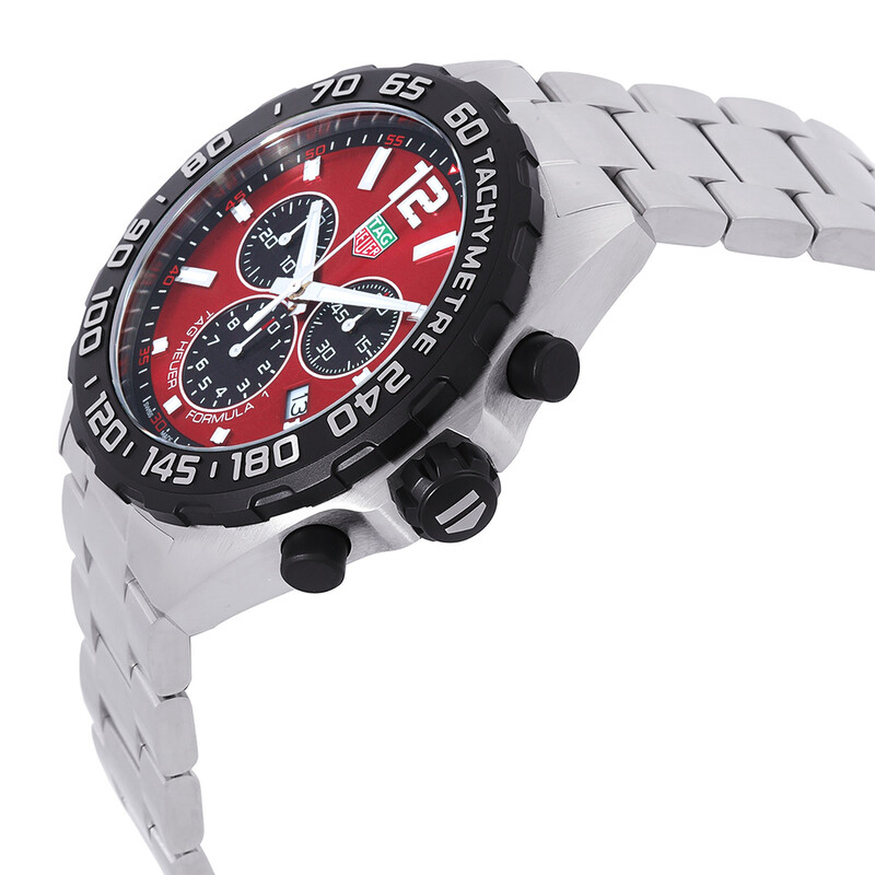 Tag Heuer 43mm Formula 1 Red Chronograph Quartz Red Dial Men's