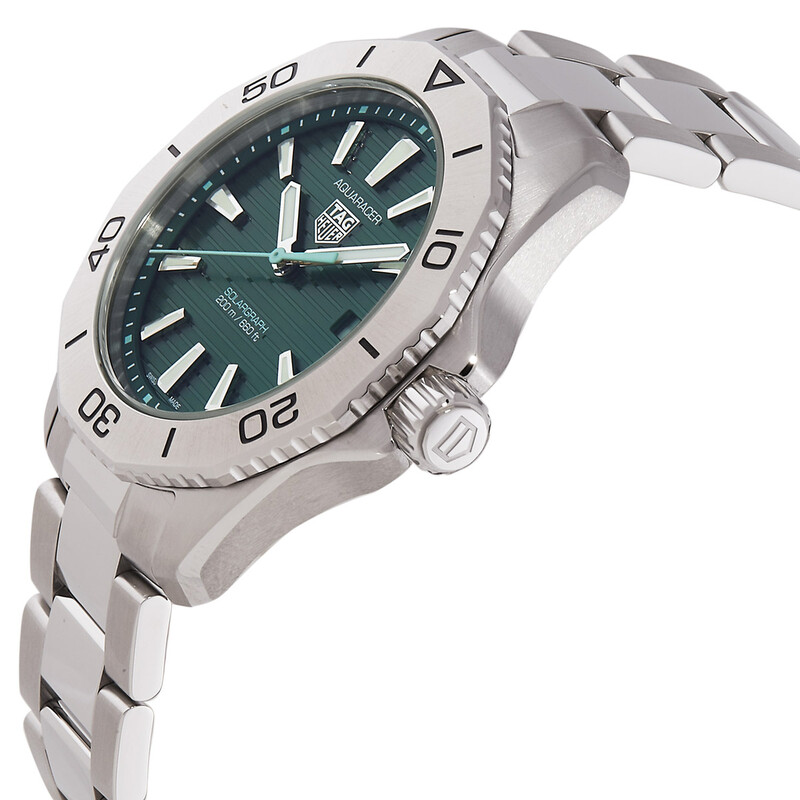 Tag Heuer Aquaracer Solargraph Green Quartz Men's Watch WBP1115