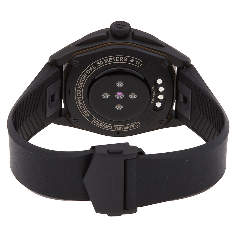 Tag Heuer connected E4ブラック ラバーベルト Tag Heuer Connected Calibre E4 Quartz Analog-Digital Black Dial