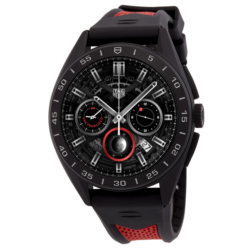 Tag Heuer Connected Quartz Analog-Digital Black Dial Men's Smart