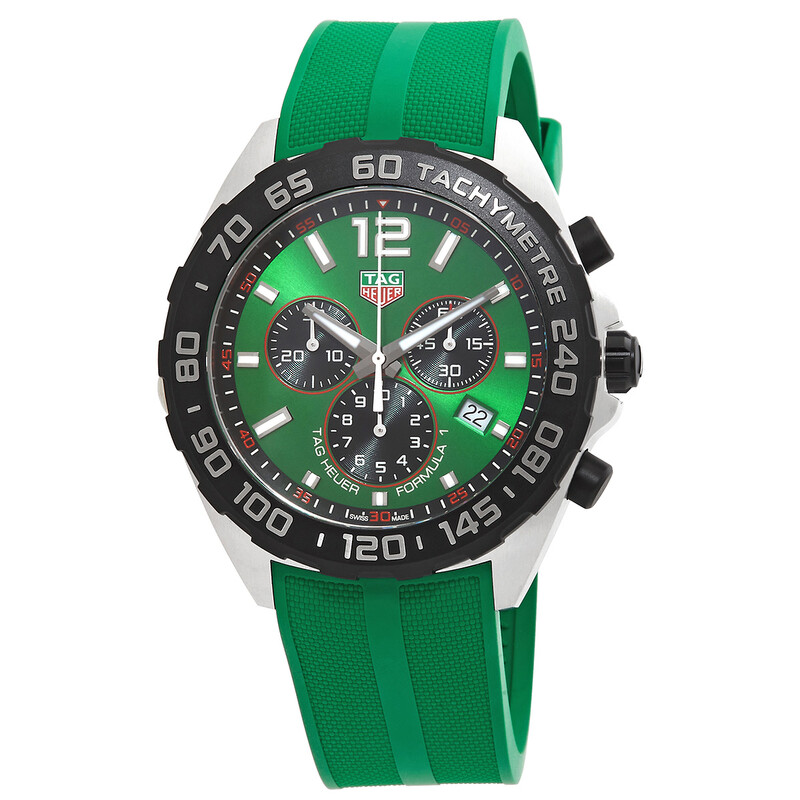 Tag Heuer Formula 1 Chronograph Quartz Green Dial Men's Watch