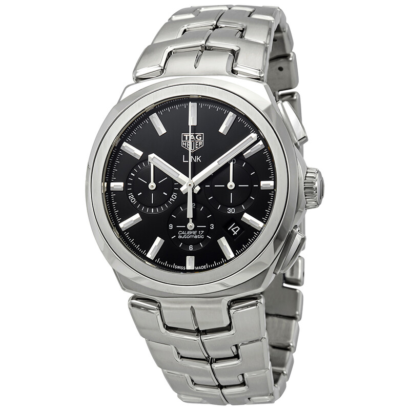 TAG Heuer LINK Chronograph ブラック Tag Heuer Link Chronograph Automatic Black Dial Men's Watch