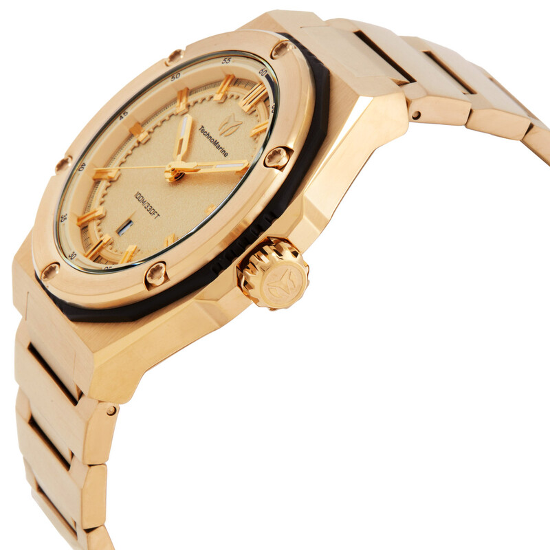 Technomarine Coral Legacy Quartz Gold Dial Men's Watch TM-416076