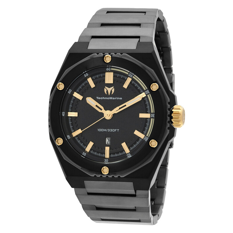 Technomarine Coral Quartz Black Dial Men's Watch TM-416088