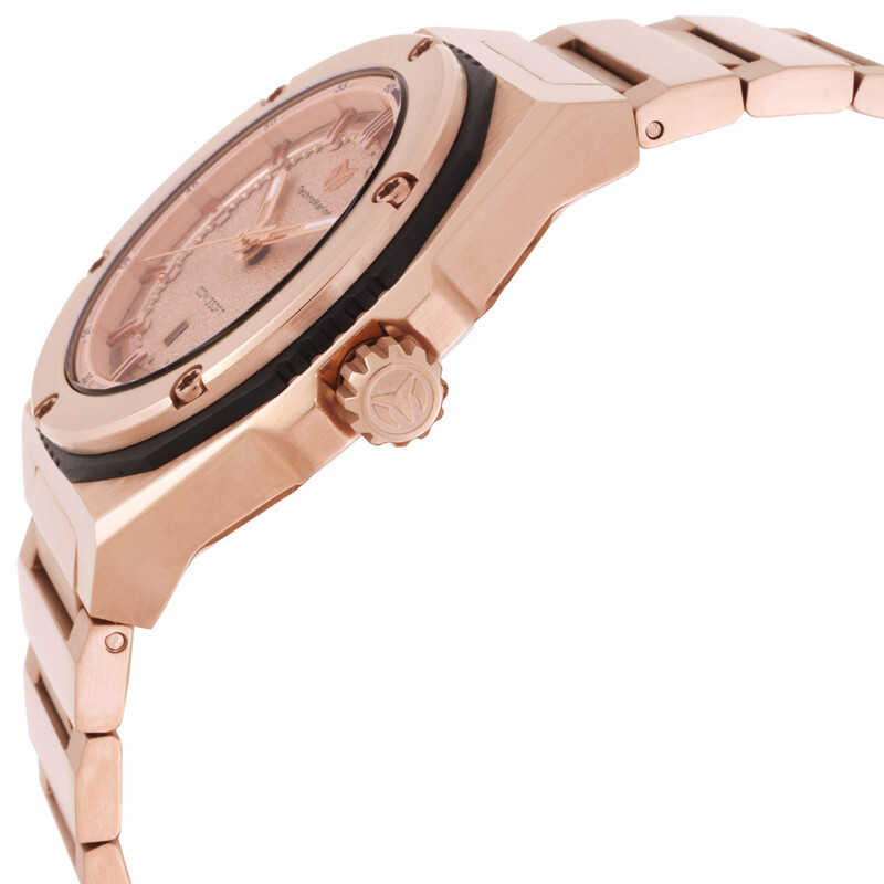 Technomarine Coral Quartz Rose Gold Dial Ladies Watch TM-416058