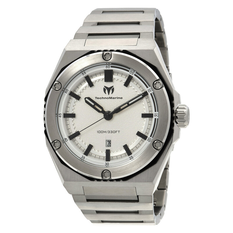 Technomarine Coral Quartz Silver Dial Men display picture 3