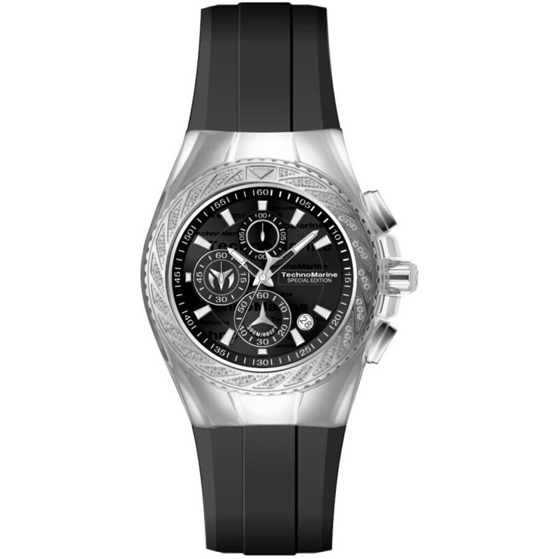 TechnoMarine TMY-02 メンズクォーツ クロノグラフ Technomarine Cruise Chronograph Quartz Black Dial Men's Watch TM
