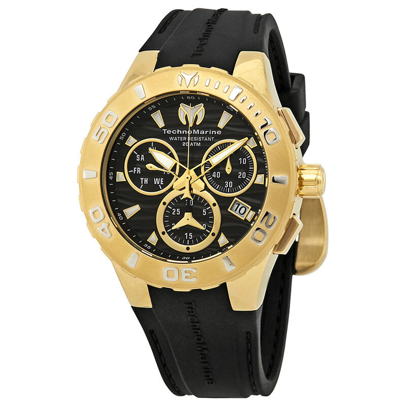 TechnoMarine Cruise Original Star Gold Tone Chrono Watch Set With Extra Strap Band for Technomarine Cruise Star TM-120036 - Invicta Watch  main image 3