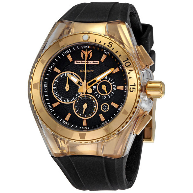 TechnoMarine Cruise Original Star 110044 Gold Tone Chronograph Watch Set - Ex S Technomarine Cruise Original Chronograph Antique Silver Dial  main image 3