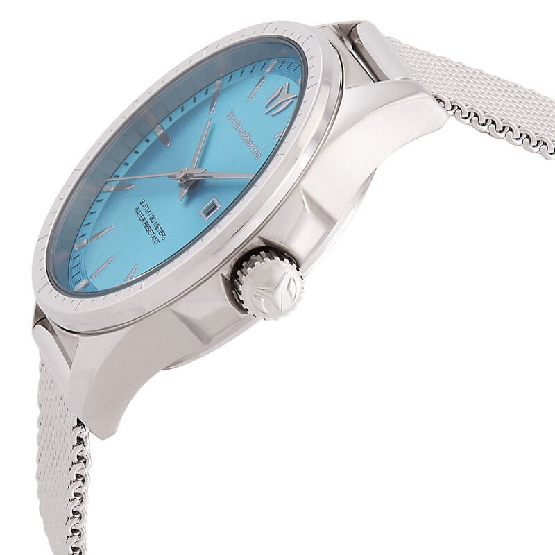 Technomarine MoonSun Date Quartz Light Blue Dial Ladies  display picture 3