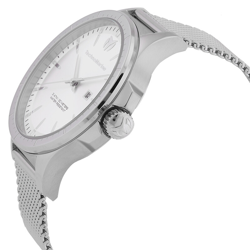 Technomarine MoonSun Date Quartz Silver Dial Men's Watch TM-822002
