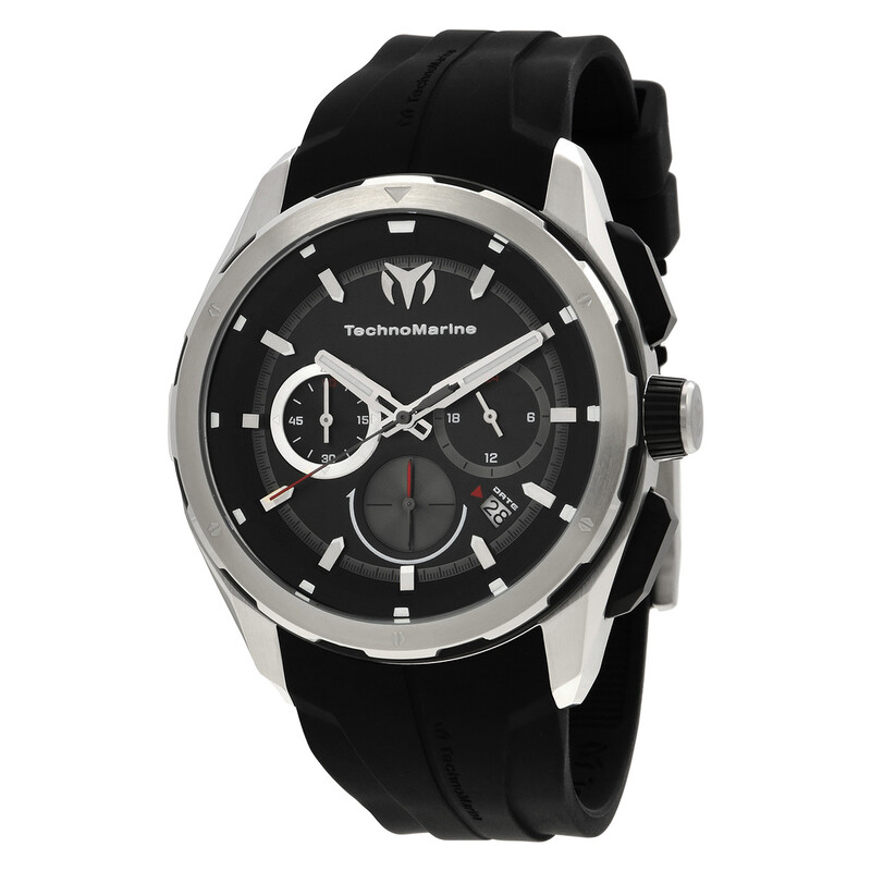 TechnoMarine TMY-02 メンズクォーツ クロノグラフ Technomarine OCEAN Chronograph GMT Quartz Black Dial Men's Watch