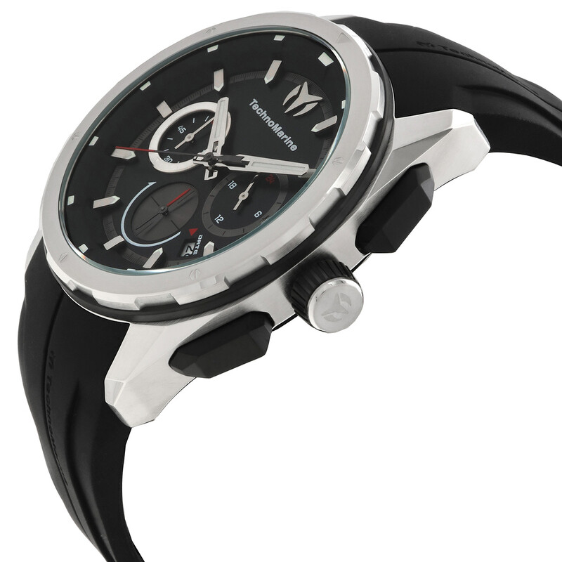 Technomarine OCEAN Chronograph GMT Quartz Black Dial Men display picture 2