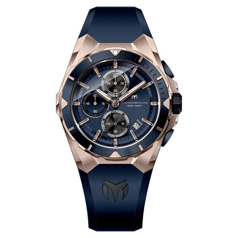 Technomarine Ocean Chronograph Quartz Blue Dial Men display picture 3