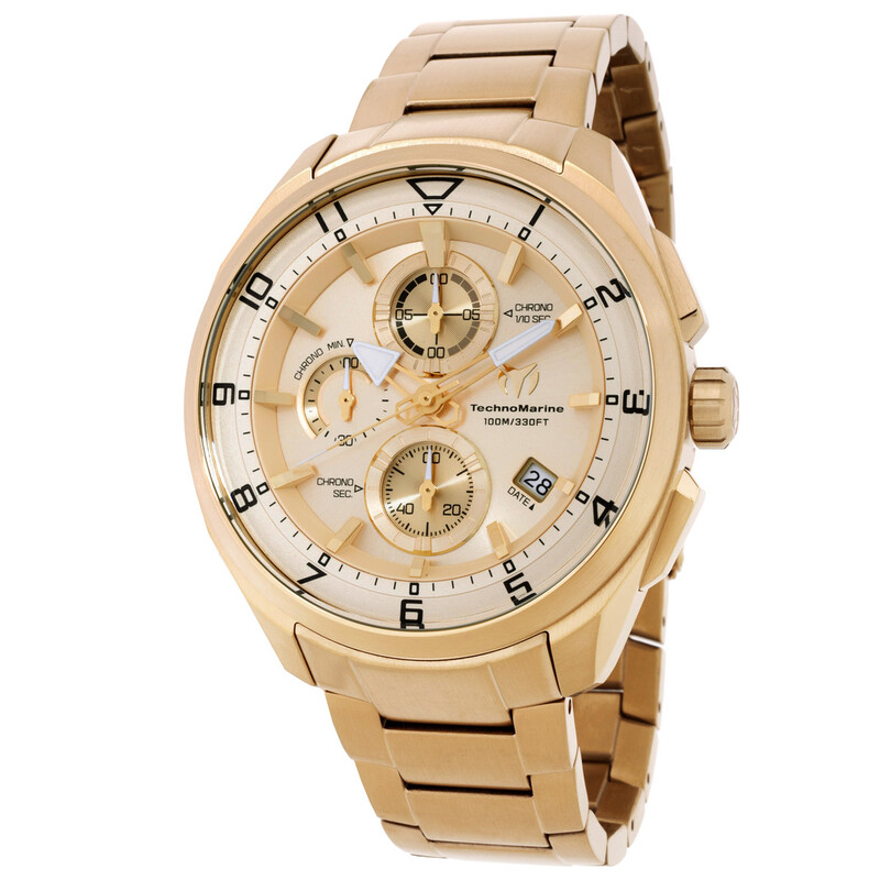 Technomarine Ocean Chronograph Quartz Gold Dial Men's Watch TM