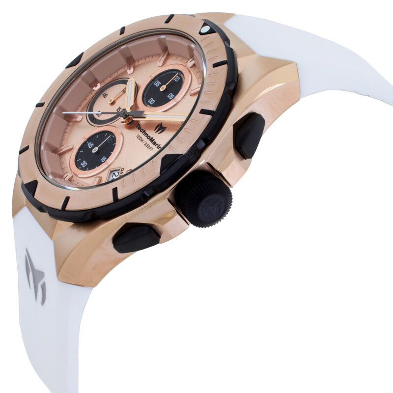 Technomarine Ocean Chronograph Quartz Rose Gold Dial Men display picture 2